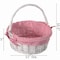 Wickerwise White Round Willow Gift Basket with Pink and White Gingham Liner and Sturdy Foldable Handles, Small QI004620.PK.S - alternate 7